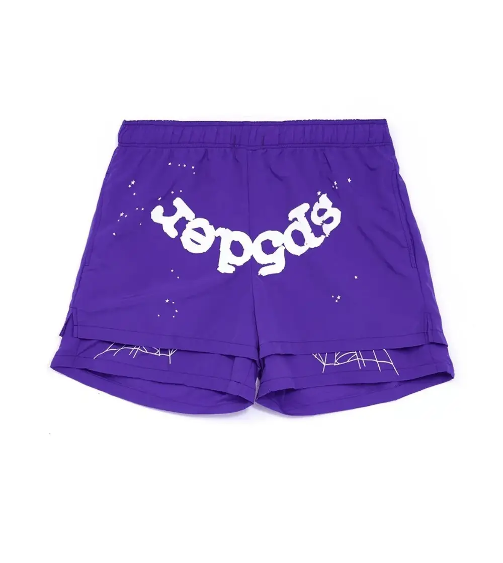 OG WEB SP5DER PURPLE SHORTS OG WEB SP5DER PURPLE SHORTS