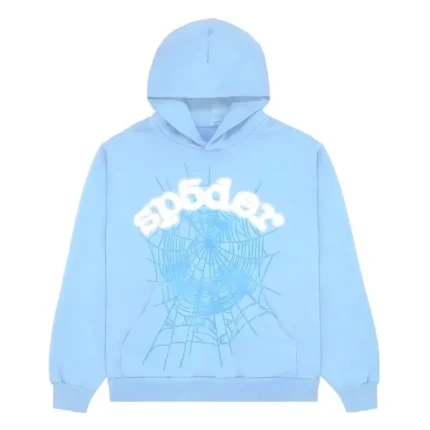 Sp5der Sky Blue Hoodie