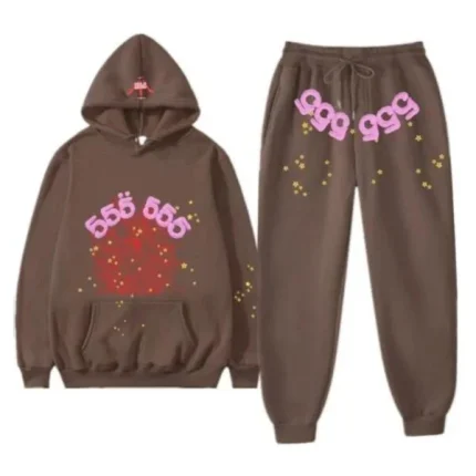 Sp5der Angel Tracksuit Brown