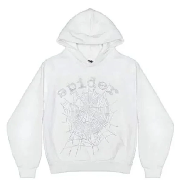 Sp5der Logo Hoodie White Sp5der Logo Hoodie White