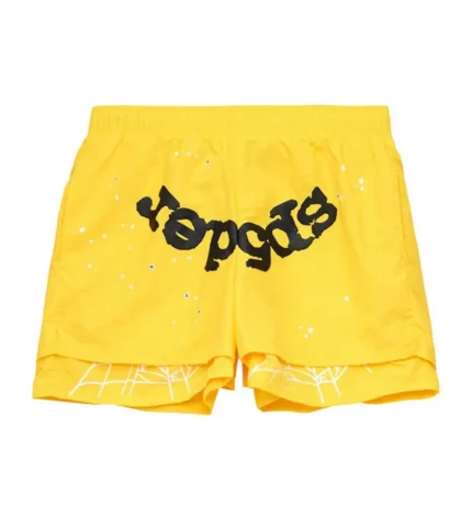 SP5DER Yellow Double Shorts